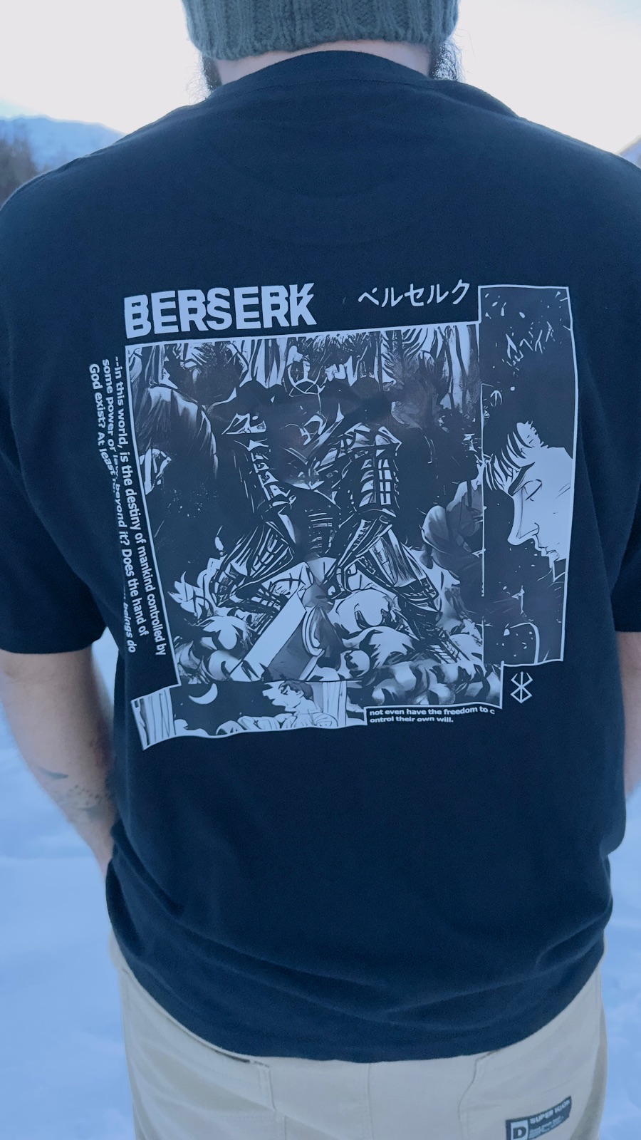 Аниме футболка Berserk — чёрная oversize — фото 2