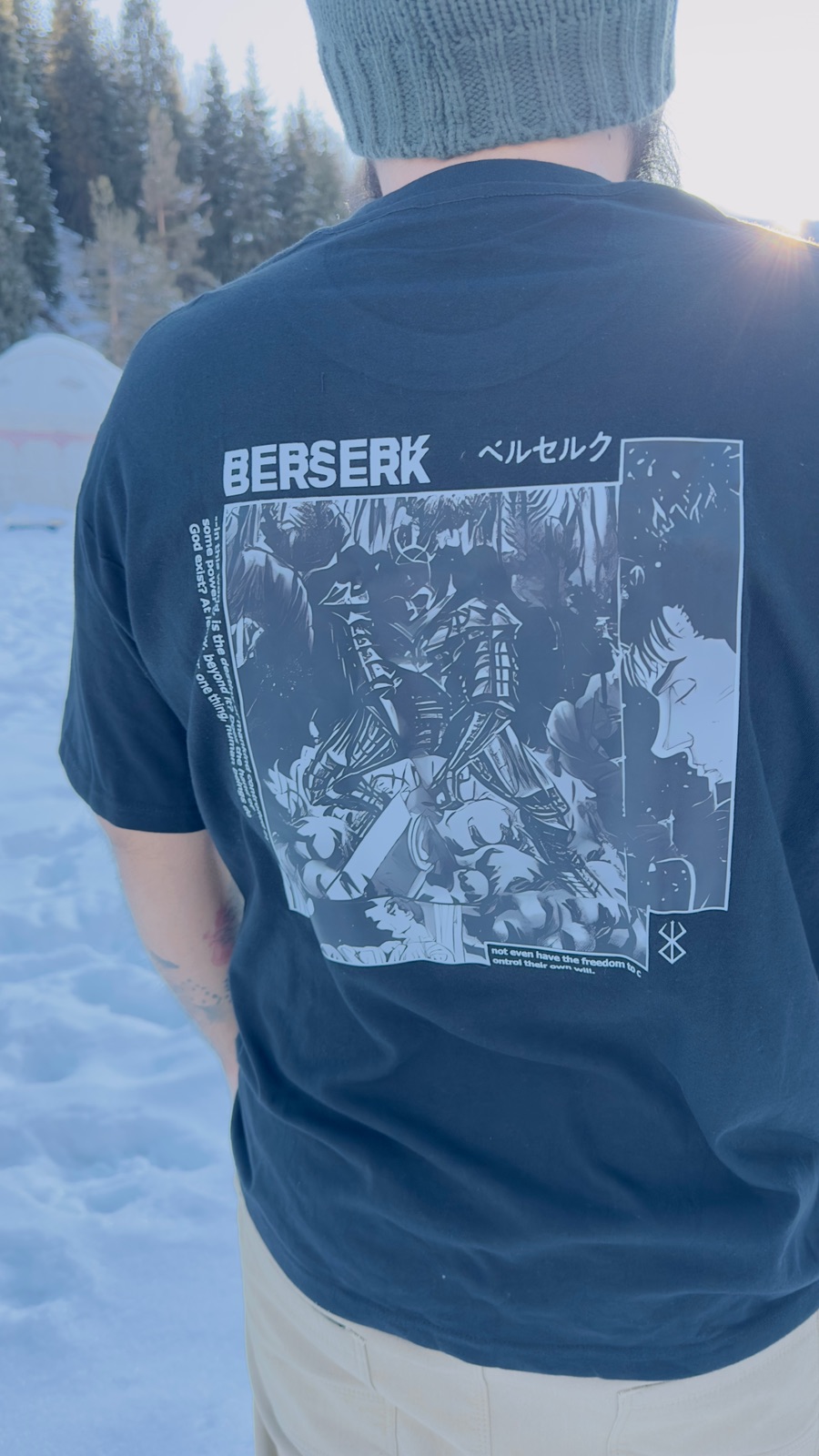 Аниме футболка Berserk — чёрная oversize — фото 3