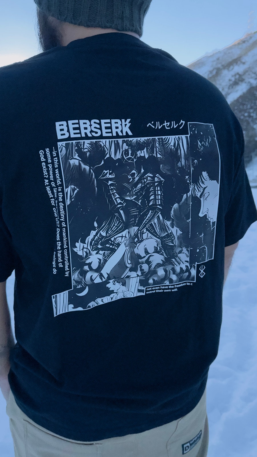 Аниме футболка Berserk — чёрная oversize — фото 4