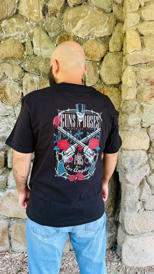 Рок футболка Guns N' Roses — oversize, чёрная — фото 2